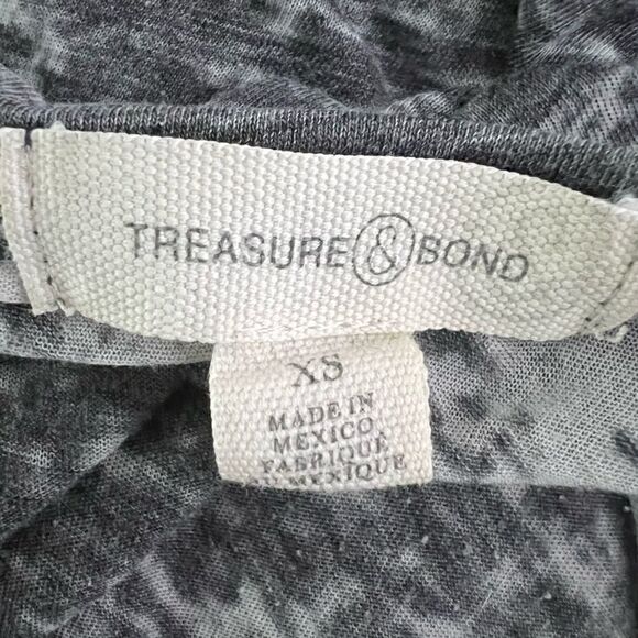 Treasure & Bond Gray Burnout Tee XS - Picture 5 of 7